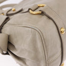 Miu Miu Hand Bag Leather 2way Gray Gold Auth yk20608SAM-17