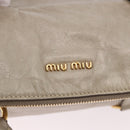 Miu Miu Hand Bag Leather 2way Gray Gold Auth yk20608SAM-20