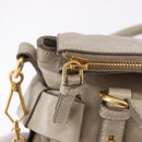Miu Miu Hand Bag Leather 2way Gray Gold Auth yk20608SAM-10