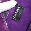 CHANEL Choco Bar Shoulder Bag Mouton Purple Silver CC Auth yk20610A-17