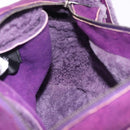 CHANEL Choco Bar Shoulder Bag Mouton Purple Silver CC Auth yk20610A-18