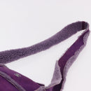 CHANEL Choco Bar Shoulder Bag Mouton Purple Silver CC Auth yk20610A-8