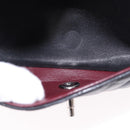 CHANEL Chain Matelasse 25 Shoulder Bag Lamb Skin Black Silver CC Auth yk20611SM-26