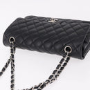 CHANEL Chain Matelasse 25 Shoulder Bag Lamb Skin Black Silver CC Auth yk20611SM-6