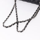 CHANEL Chain Matelasse 25 Shoulder Bag Lamb Skin Black Silver CC Auth yk20611SM-7
