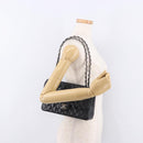 CHANEL Chain Matelasse 25 Bag Caviar Skin Black Silver CC Auth yk20612SM-28