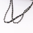 CHANEL Chain Matelasse 25 Bag Caviar Skin Black Silver CC Auth yk20612SM-7