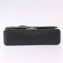 CHANEL Chain Matelasse 25 Bag Caviar Skin Black Silver CC Auth yk20612SM-9