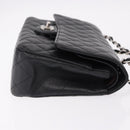 CHANEL Chain Matelasse 25 Bag Caviar Skin Black Silver CC Auth yk20613SM-4