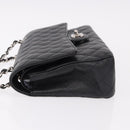 CHANEL Chain Matelasse 25 Bag Caviar Skin Black Silver CC Auth yk20613SM-5