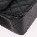 CHANEL Chain Matelasse 25 Shoulder Bag Caviar Skin Black Gold CC Auth yk20614SM-10