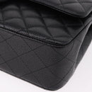 CHANEL Chain Matelasse 25 Shoulder Bag Caviar Skin Black Gold CC Auth yk20614SM-11