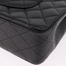 CHANEL Chain Matelasse 25 Shoulder Bag Caviar Skin Black Gold CC Auth yk20614SM-13
