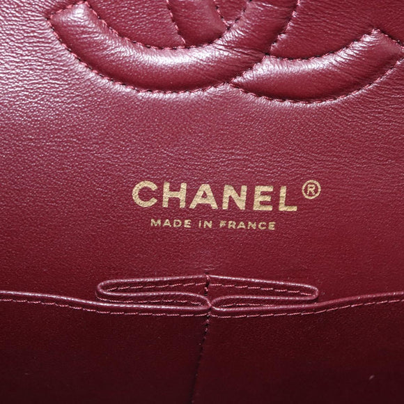 CHANEL Chain Matelasse 25 Shoulder Bag Caviar Skin Black Gold CC Auth yk20614SM