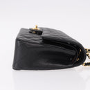 CHANEL Chain Matelasse 25 Shoulder Bag Caviar Skin Black Gold CC Auth yk20614SM-4
