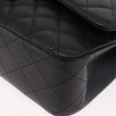 CHANEL Chain Matelasse 25 Shoulder Bag Caviar Skin Black Gold CC Auth yk20615SM-11