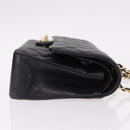 CHANEL Chain Matelasse 25 Shoulder Bag Caviar Skin Black Gold CC Auth yk20615SM-4