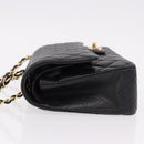 CHANEL Chain Matelasse 25 Shoulder Bag Caviar Skin Black Gold CC Auth yk20615SM-5