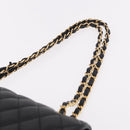 CHANEL Chain Matelasse 25 Shoulder Bag Caviar Skin Black Gold CC Auth yk20615SM-8