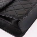CHANEL Matelasse Chain Shoulder Bag Lamb Skin Black Gold CC Auth yk20616SAM-10