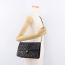 CHANEL Matelasse Chain Shoulder Bag Lamb Skin Black Gold CC Auth yk20616SAM-27