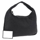BOTTEGA VENETA INTRECCIATO Bag Leather Black Gold 115653 Auth yk20620SAV-1