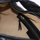BOTTEGA VENETA INTRECCIATO Bag Leather Black Gold 115653 Auth yk20620SAV-19