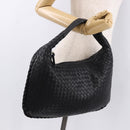 BOTTEGA VENETA INTRECCIATO Bag Leather Black Gold 115653 Auth yk20620SAV-21