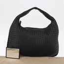 BOTTEGA VENETA INTRECCIATO Bag Leather Black Gold 115653 Auth yk20620SAV-22