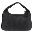 BOTTEGA VENETA INTRECCIATO Bag Leather Black Gold 115653 Auth yk20620SAV-3