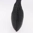BOTTEGA VENETA INTRECCIATO Bag Leather Black Gold 115653 Auth yk20620SAV-4