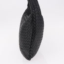 BOTTEGA VENETA INTRECCIATO Bag Leather Black Gold 115653 Auth yk20620SAV-5