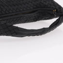 BOTTEGA VENETA INTRECCIATO Bag Leather Black Gold 115653 Auth yk20620SAV-7