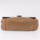 CHANEL Matelasse Chain Hand Bag Lamb Skin Brown Silver CC Auth yk20623A-6