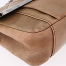CHANEL Matelasse Chain Hand Bag Lamb Skin Brown Silver CC Auth yk20623A-9