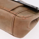 CHANEL Matelasse Chain Hand Bag Lamb Skin Brown Silver CC Auth yk20623A-15
