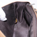 CHANEL Matelasse Chain Hand Bag Lamb Skin Brown Silver CC Auth yk20623A-21