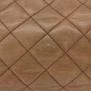 CHANEL Matelasse Chain Hand Bag Lamb Skin Brown Silver CC Auth yk20623A-3