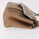 CHANEL Matelasse Chain Hand Bag Lamb Skin Brown Silver CC Auth yk20623A-4