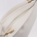 CHANEL COCO Mark Shoulder Bag Leather White Black CC Auth yk20624SAV-17