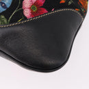 GUCCI Jackie Flora Shoulder Bag Canvas Black Gold 153029 Auth yk20625SAV-16
