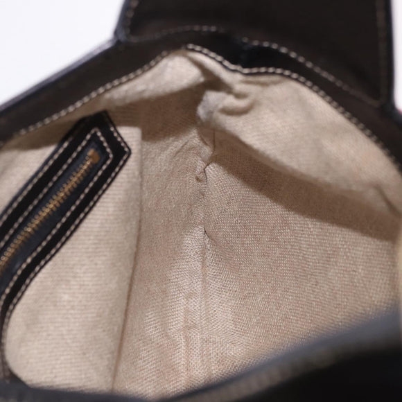 GUCCI Jackie Flora Shoulder Bag Canvas Black Gold 153029 Auth yk20625SAV