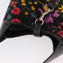 GUCCI Jackie Flora Shoulder Bag Canvas Black Gold 153029 Auth yk20625SAV-6