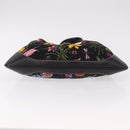 GUCCI Jackie Flora Shoulder Bag Canvas Black Gold 153029 Auth yk20625SAV-5