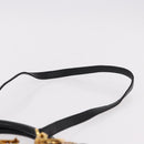 Christian Dior Canage Hand Bag Lamb Skin Black Gold Auth yk20628SAM-10