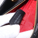 Christian Dior Canage Hand Bag Lamb Skin Black Gold Auth yk20628SAM-24