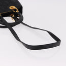 Christian Dior Canage Hand Bag Lamb Skin Black Gold Auth yk20628SAM-9
