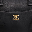 CHANEL Neo Executive Tote Bag Caviar Skin 2way Black Gold CC Auth yk20629SAM-18