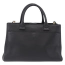 CHANEL Neo Executive Tote Bag Caviar Skin 2way Black Gold CC Auth yk20629SAM-2