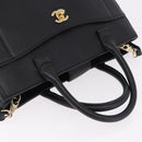 CHANEL Neo Executive Tote Bag Caviar Skin 2way Black Gold CC Auth yk20629SAM-6